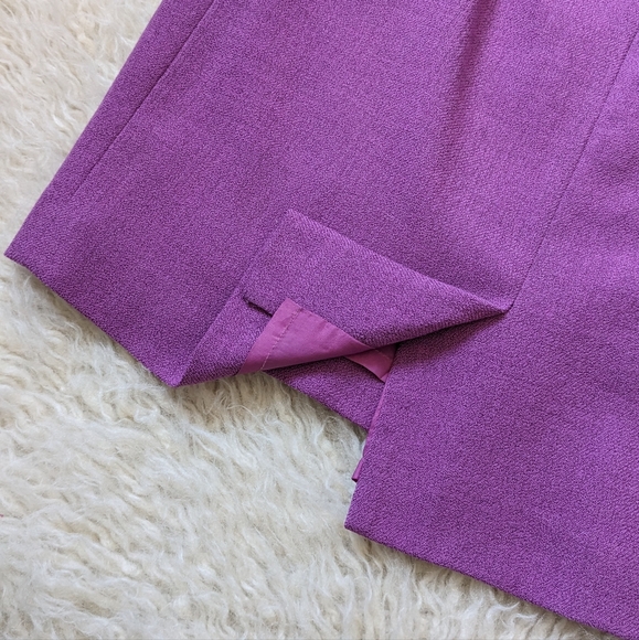 Don Caster Purple Wool Skirt Size 8 - Picture 3 of 7